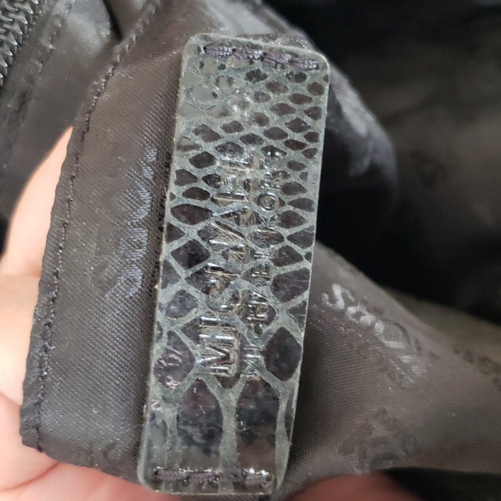 Michael Kors Patent Python Embossed Leather Chain… - image 8